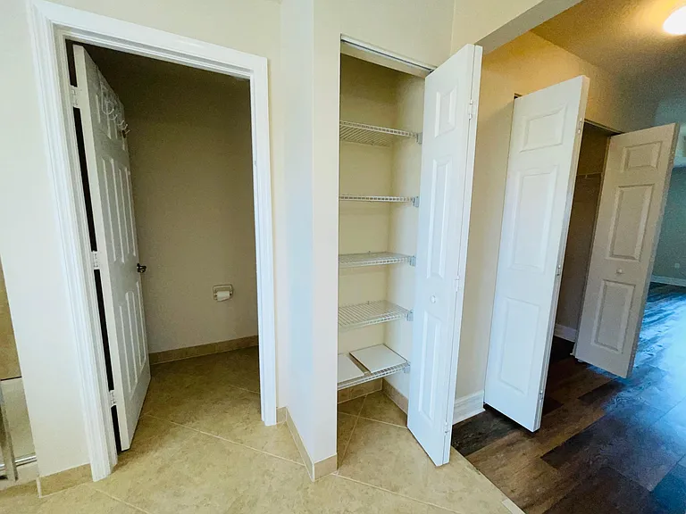Toilet room and closet