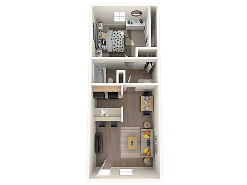 Floor plan 1 Bed 1 Bath