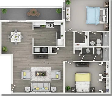 2A - 1,150 SQ.FT 2A - 1,150 SQ.FT