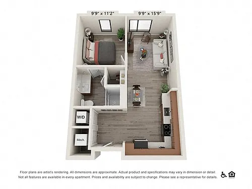 Floor plan 1K