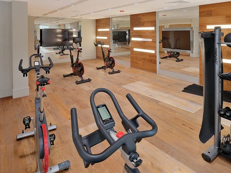 Our fitness room is perfect for spinning and yoga