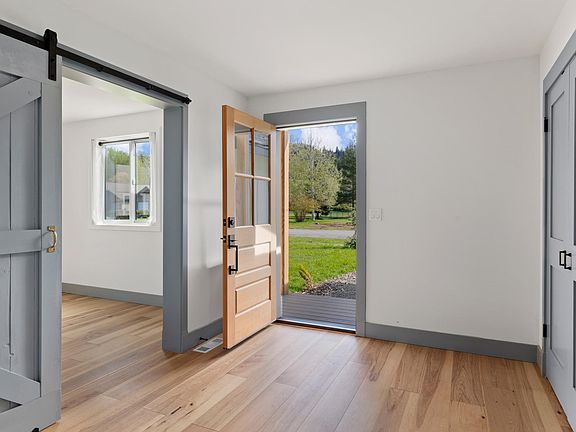 Front Door with office to the right.