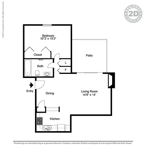 Floor plan SH 1 BD FP