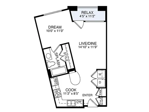 Floor plan 2E2 0-1