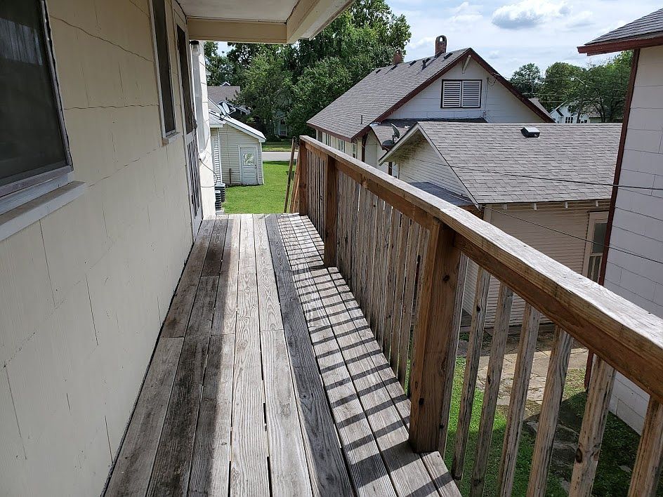 Deck upstairs looking East