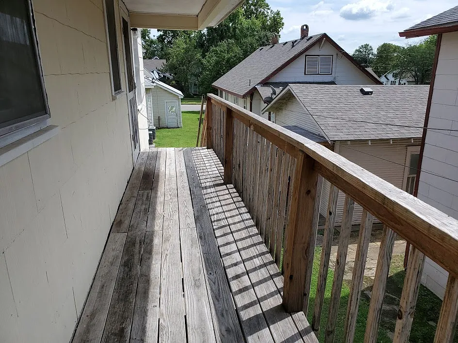 Deck upstairs looking East