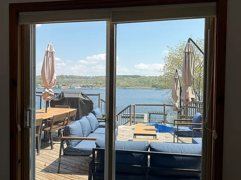 View from master bedroom, walkout to deck