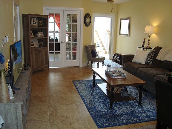 Retractable screen on door.