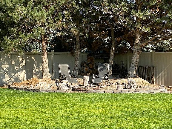 Built in firepit