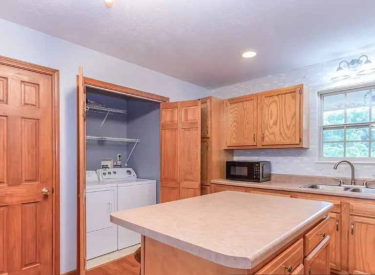 Laundry off of the kitchen