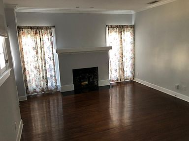 Living room with working fireplace