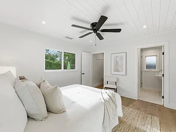 Bedroom 2, On-Suite Bath, large Walk-in closet, European Large Plank wood floors