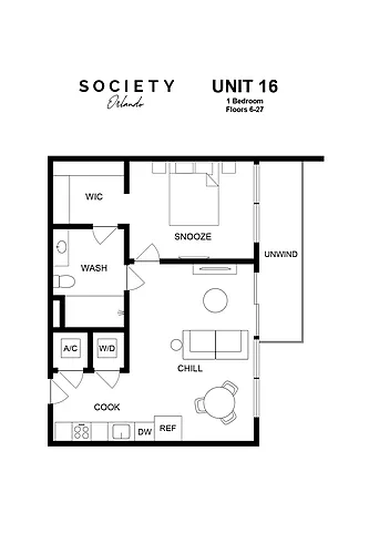 Floor plan 1 Bed - A8