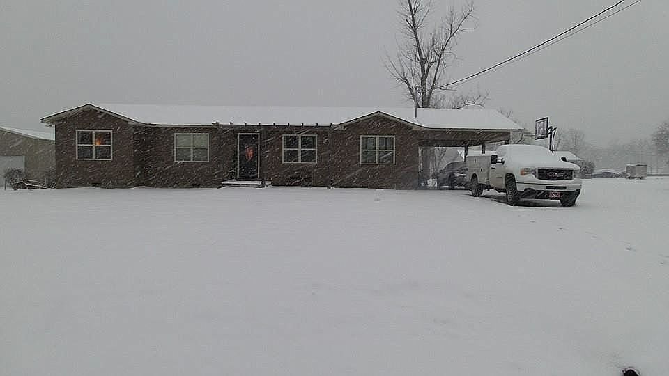 Front Elevation in snow