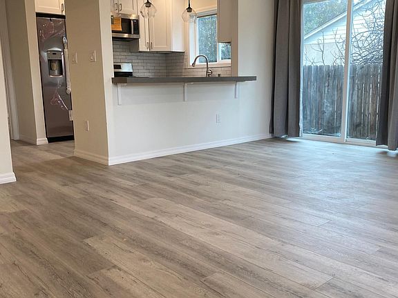 Open living room and kitchen