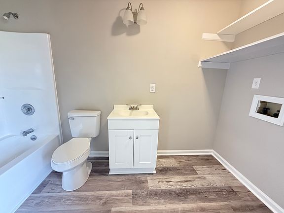 newly updated bathroom, pict taken before mirror installed