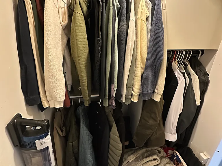 Detached closet for both rooms