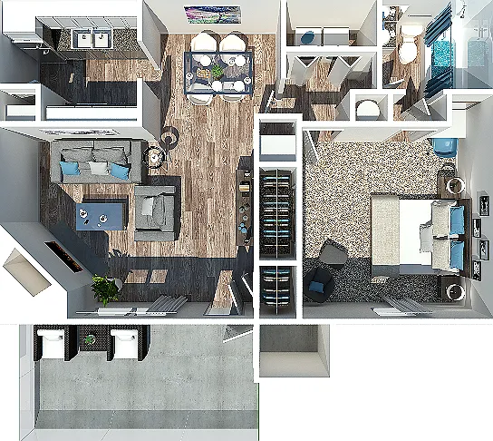 1 Bedroom | 1 Bath | 748 Sq Ft 1 Bedroom | 1 Bath | 748 Sq Ft
