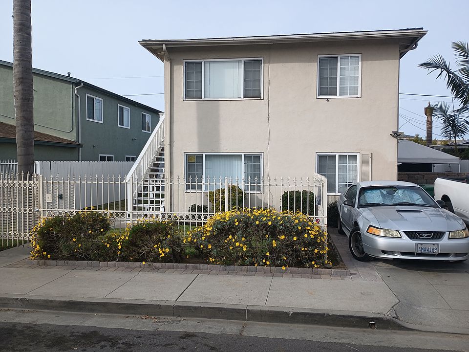 Front of building, unit is downstairs, and there is a locked security gate in front