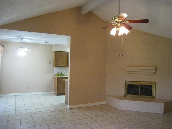 Living room with a fireplace