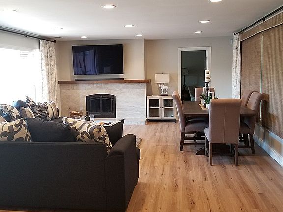 Living room and dining area