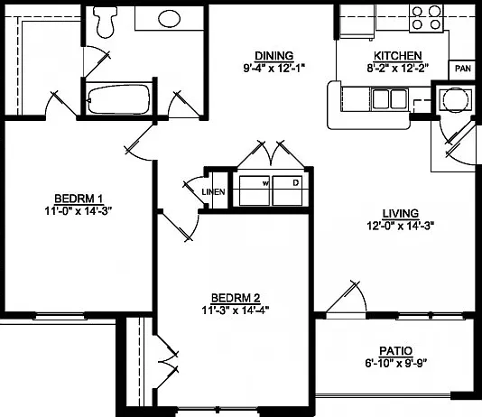 2 Bed 1 Bath 2 Bed 1 Bath