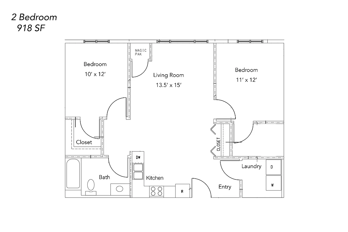 Floor plan Two Bedroom