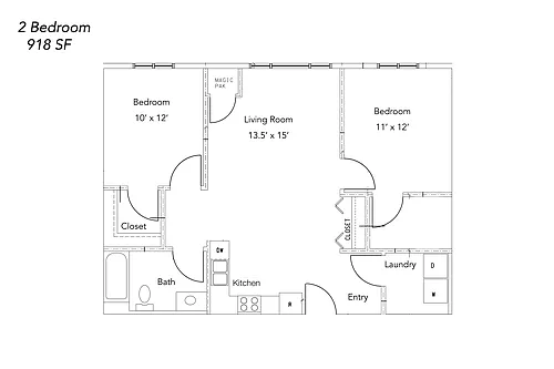 Floor plan Two Bedroom