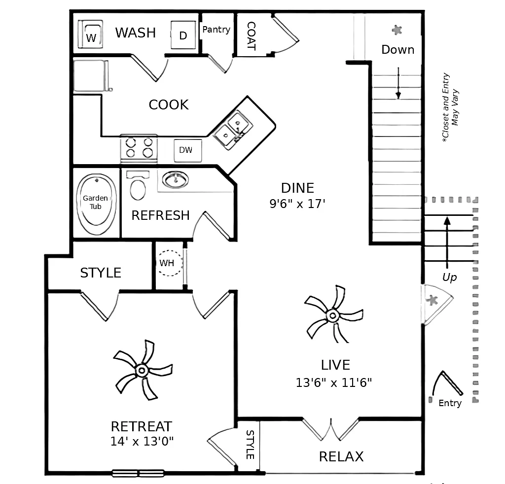 Floor plan Terraces Two Upper Garage