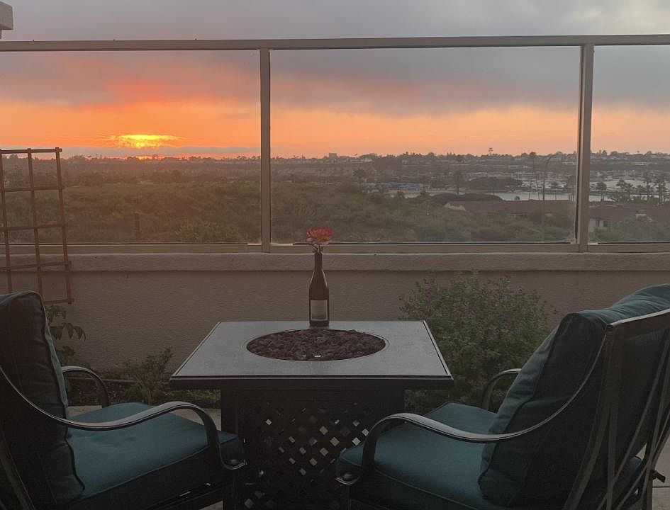 Sunset over back bay