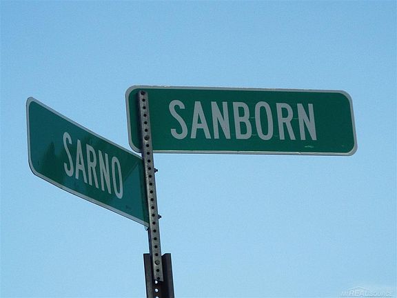 You can enter east onto Sarno from Garfield, south of 22 mile rd.  Or turn north onto Sanborn from 21 Mile rd.