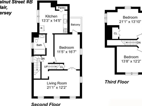 142 Walnut St., 142 Walnut St #B, Montclair, NJ 07042