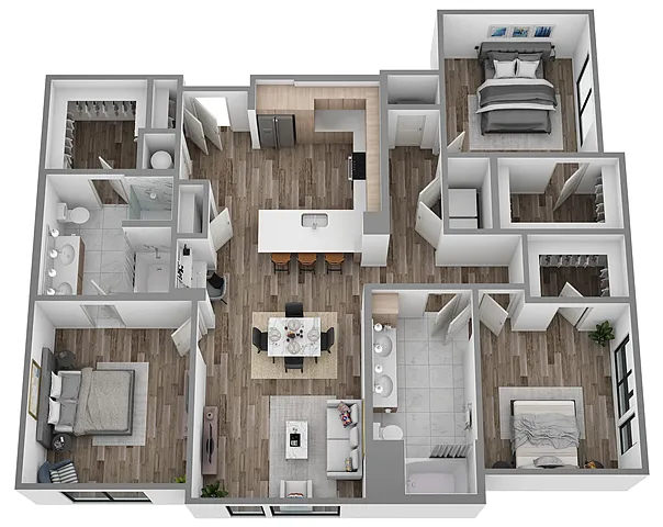 Floor plan C1 Three Bedroom