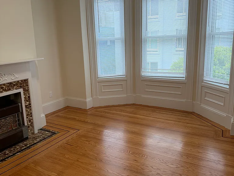 Living Room with faux fireplace