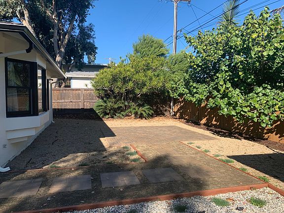 Back patio/yard of guest cottage.