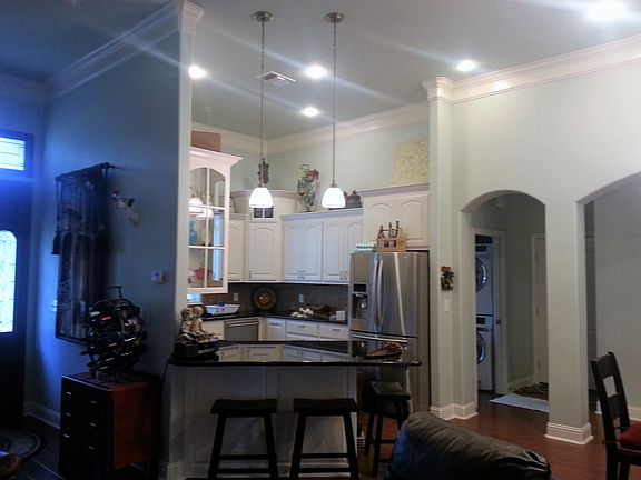 Kitchen has 12 ft. ceiling