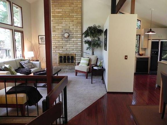 Entry View of Living Room, Dining Room and Kitchen