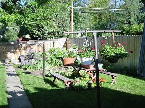Garden area in back yard