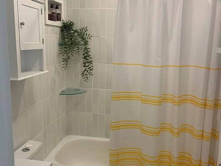 Main hall 2nd bathroom. Updated. New fixtures, tile vanity and toilet.
