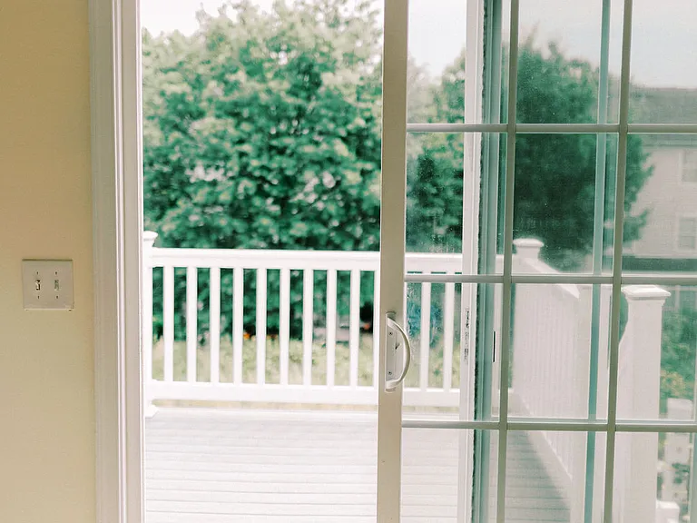 Looking out onto 2nd-floor back deck