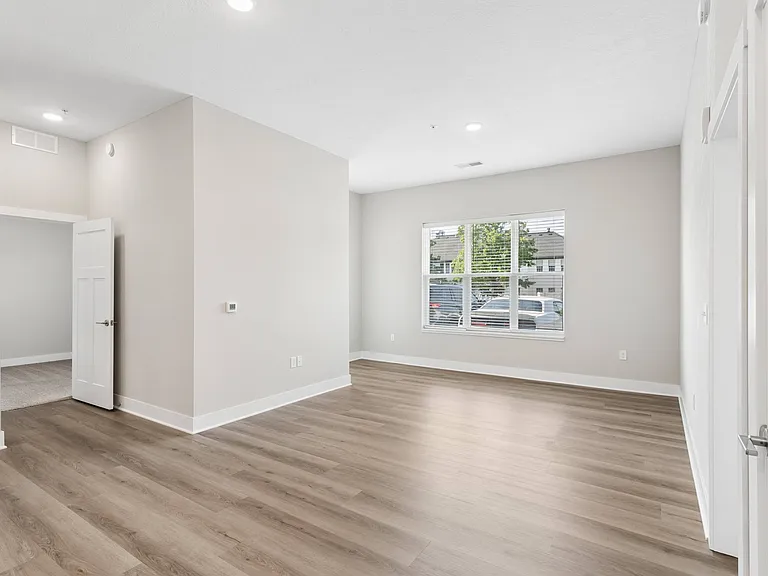 Spacious living area of an apartment home.