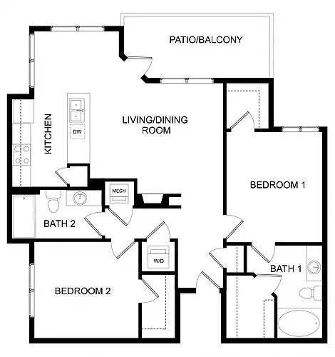 Floor plan 2x2 Admiral