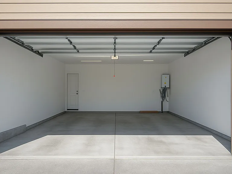 Fully insulated, and studio finished spacious 2 car garage