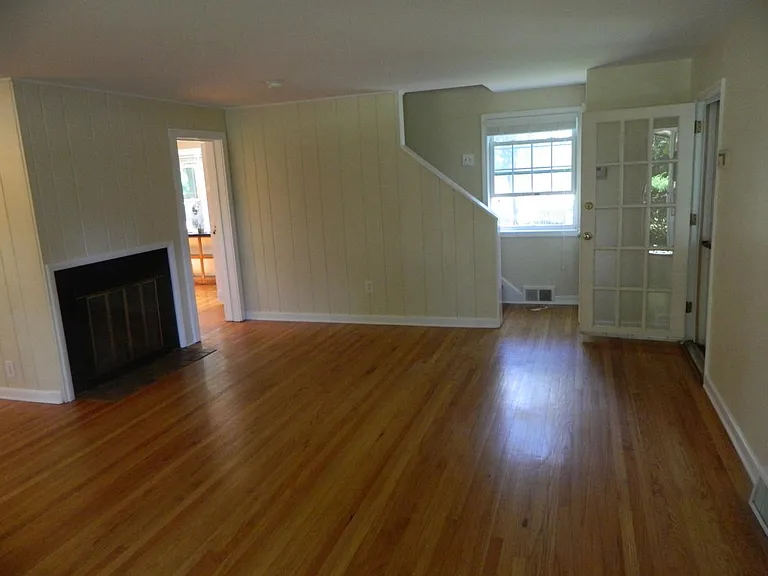 open living room and dining room; hardwood floors throughou