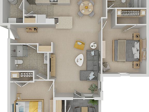 Burgess 2 bed 2 bath Floorplan