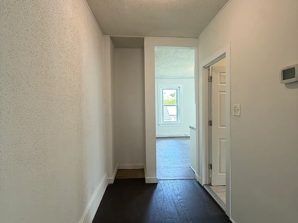 View from top of entryway stairs