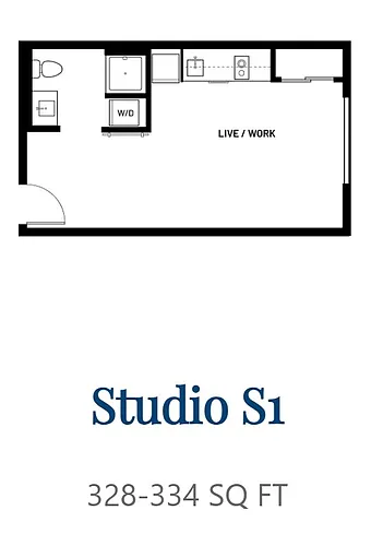 Floor plan Studio S1