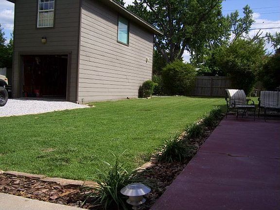 back/side yard & detached garage