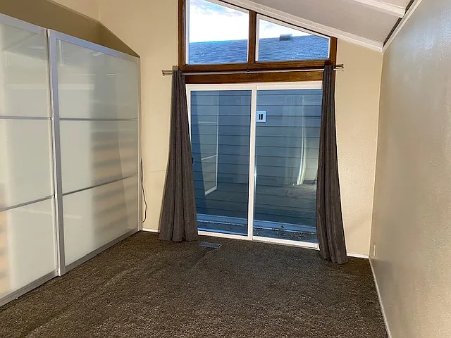 Master bedroom with 2 double closets