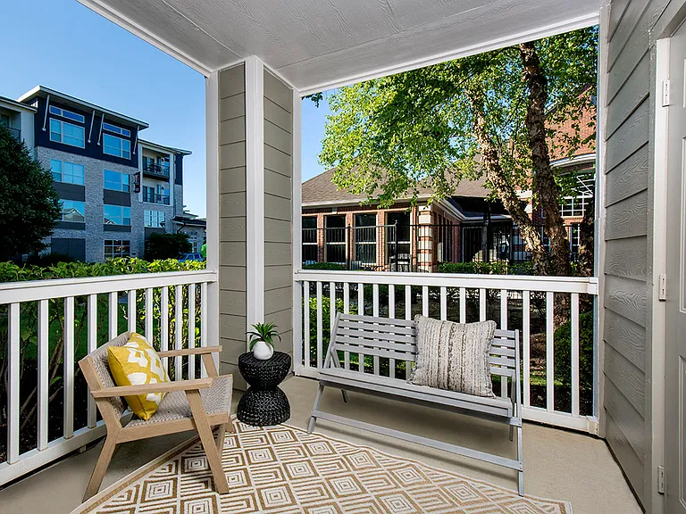 Private, covered patio